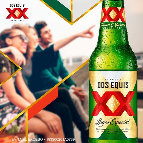 Cerveza Clara Dos Equis Lager 6 Botellas de 355ml c/u