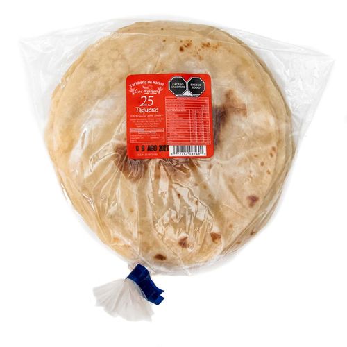 Tortilla de Trigo Taqueras Tortillería Los Primos 25 Tortillas 490g