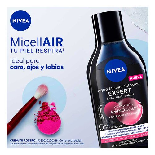 Agua Micelar Desmaquillante NIVEA Expert Todo en uno 400ml