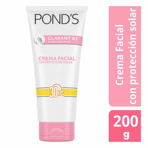 Crema Facial Pond's Clarant B3 con Protección Solar 200g