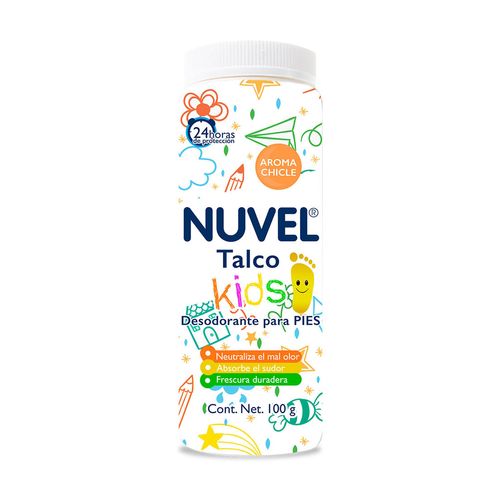 Talco para Pies Infantil Nuvel Kids Desodorante 100g
