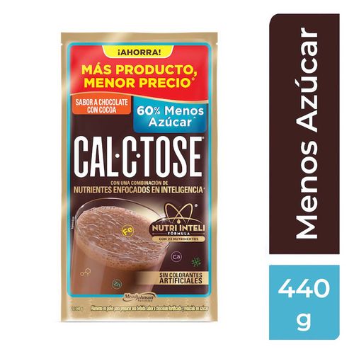 Chocolate en Polvo Cal-C-Tose 60% Menos Azúcar Bolsa 440g