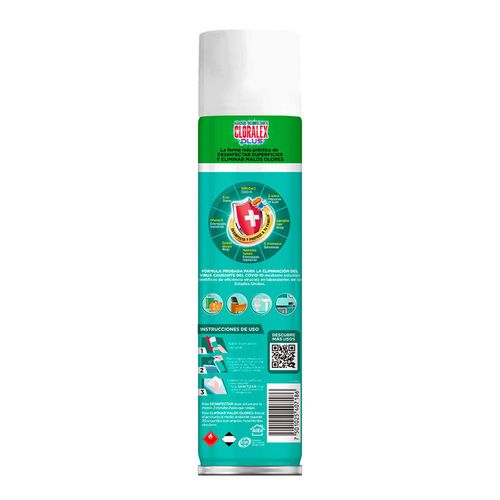 Aerosol Desinfectante Cloralex Plus Sin Cloro Aroma Cítrico 400ml