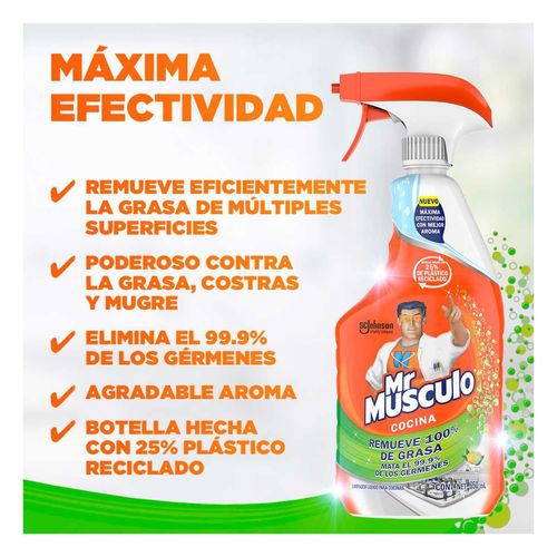 Mr. Músculo Desengrasante, Limón, Gatillo 650ml