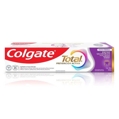 Pasta Dental Anticaries con Flúor Colgate Total Encías Saludables 160ml
