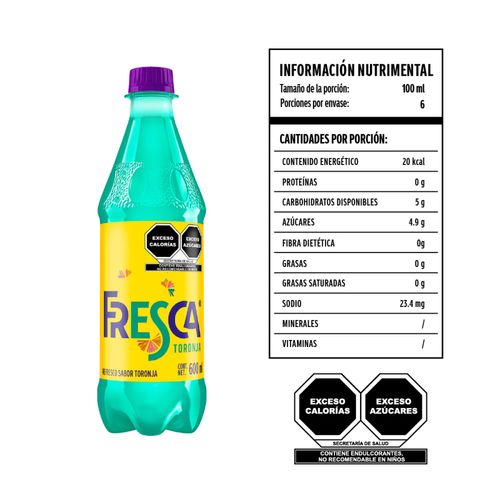 Refresco Fresca sabor toronja 600ml