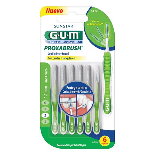 Cepillo Interdental GUM Proxabrush 1.1mm 6 Cepillos