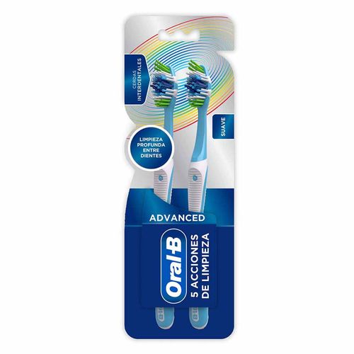Cepillo de Dientes Oral-B 5 Acciones de Limpieza 2 Unidades