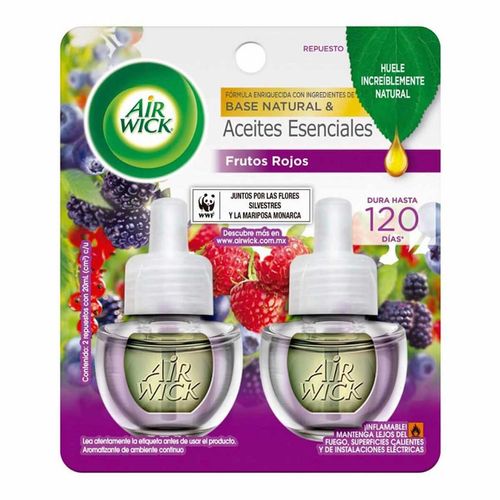 Aromatizante en Aerosol Airwick Difusor Repuesto Frutos Rojos 2 Piezas 20ml