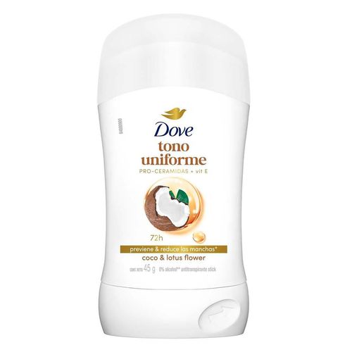 Antitranspirante en Barra Dove Tono Uniforme Coco 45g