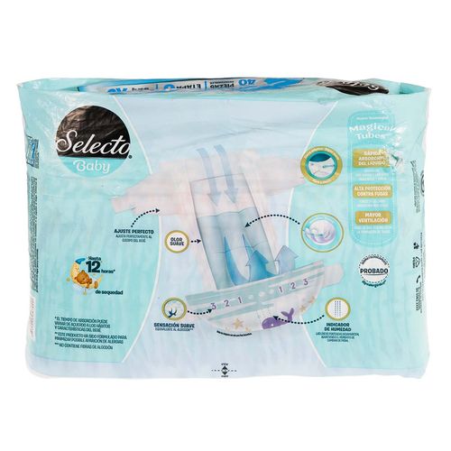 Pañal Selecto Baby Etapa 6 Talla XJ 40 Piezas