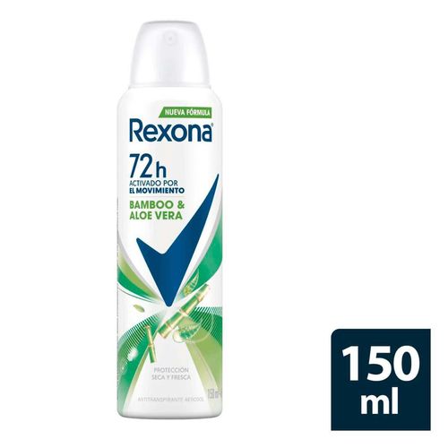 Antitranspirante en Aerosol Rexona Bamboo &amp; Aloe Vera 150ml