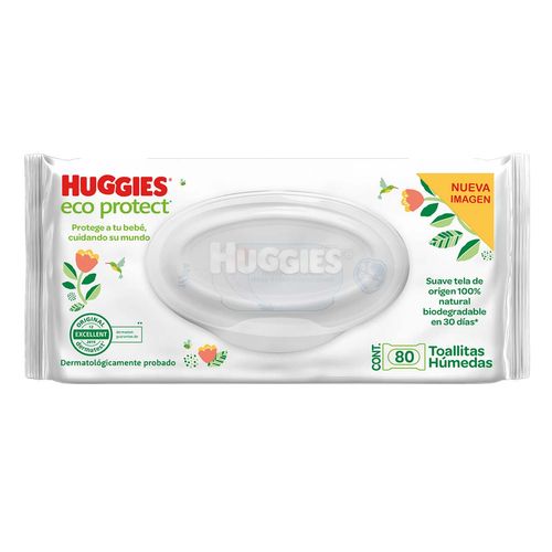Toallas Húmedas Huggies Sin Aroma 80 Pza