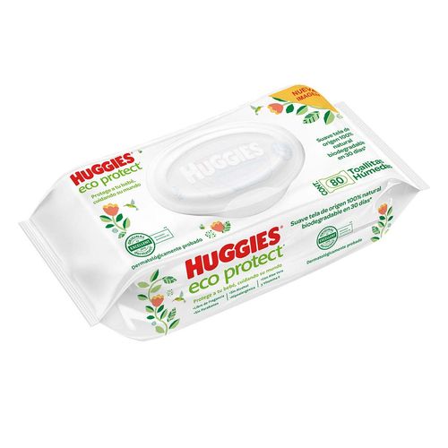 Toallas Húmedas Huggies Sin Aroma 80 Pza