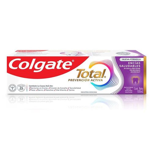 Pasta Dental Anticaries con Flúor Colgate Total Encías Saludables 100ml