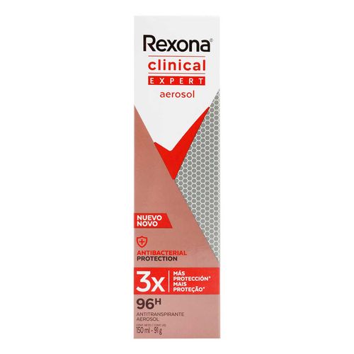 Antitranspirante en Aerosol Rexona Clinical Antibacterial 91g