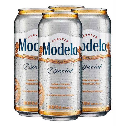 Cerveza Modelo Especial 4 Latas de 473ml c/u