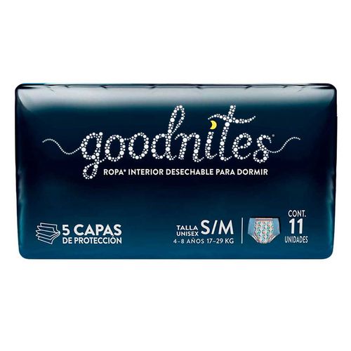 Calzones Desechables para Dormir GoodNites Talla Mediana 11 Calzones