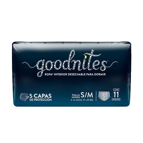 Calzones Desechables para Dormir GoodNites Talla Mediana 11 Calzones