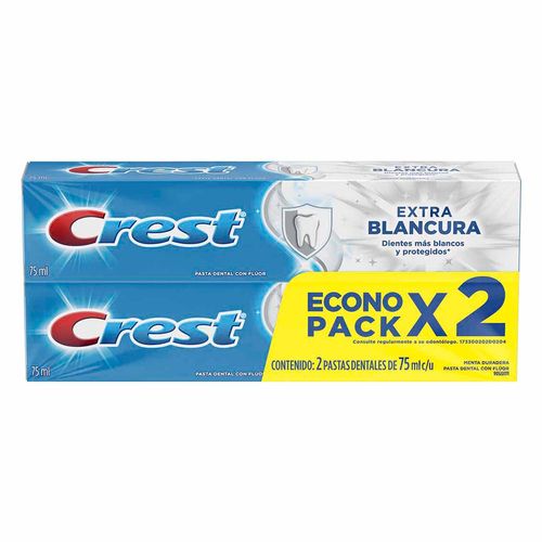 Pasta Dental Extra Blancura Paquete con 2 piezas de 75ml