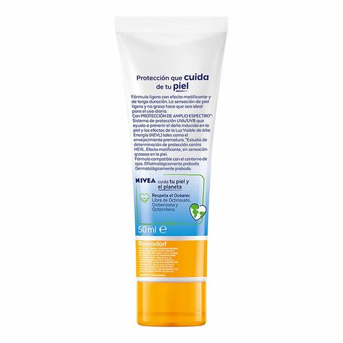 Protector Solar Facial NIVEA SUN Control de Brillo FPS50 50ml