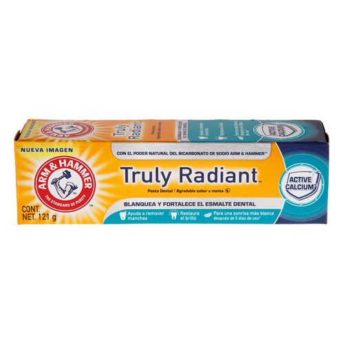Pasta Dental Arm & Hammer Truly Radiant Blanqea y Fortalece Menta 121g
