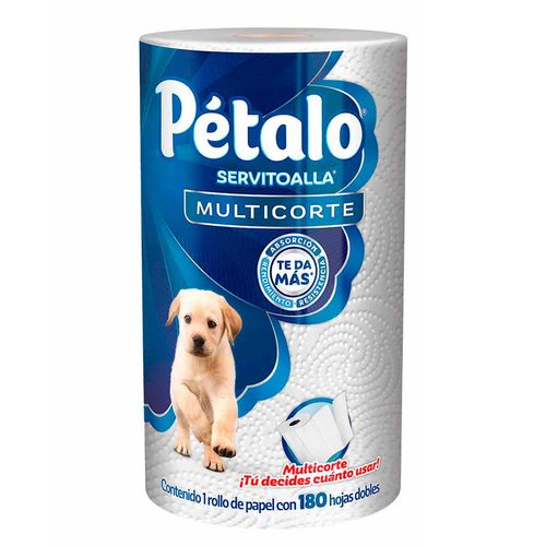Toallas de Papel Pétalo Servitoalla Multicorte 1 Rollo con 180 hojas