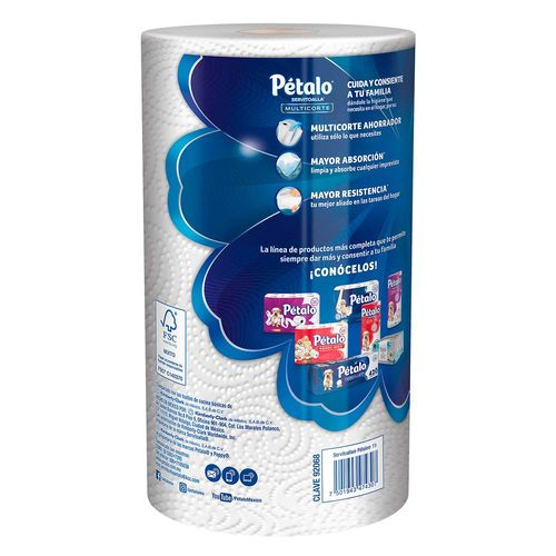 Toallas de Papel Pétalo Servitoalla Multicorte 1 Rollo con 180 hojas