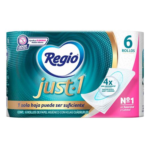Papel Higiénico Regio Just-1 6 rollos