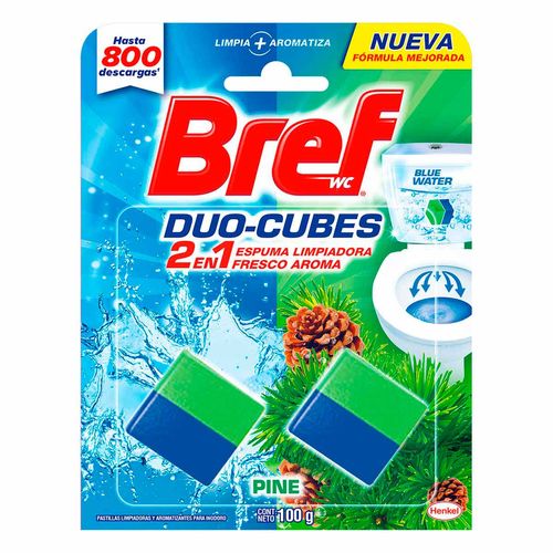 Pastillas Sanitaria Bref Duo Cubes Pino 100g