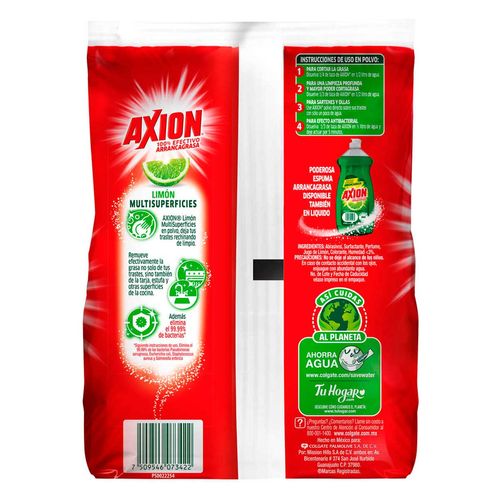 Lavatrastes Axion Multisuperficies Limón en Polvo 720g