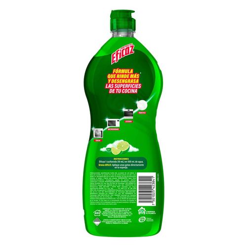 Lavatrastes Líquido Eficaz Limón Corta Grasa 750ml