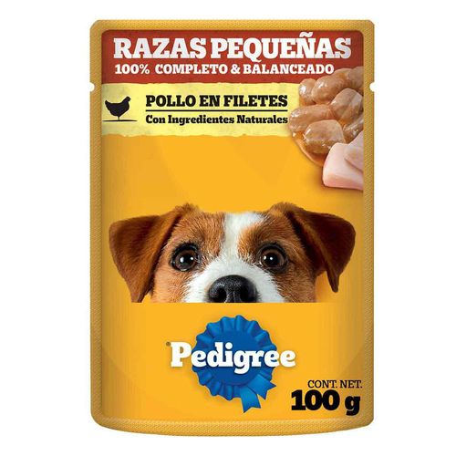 Alimento Húmedo para Perros Razas Pequeñas Pedigree Sabor Pollo 100 gr