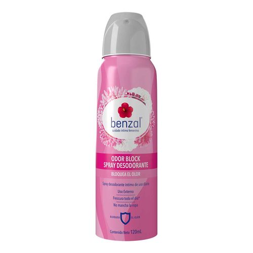 Desodorante Íntimo en Spray Benzal Odor Block Bloquea el Olor 120ml