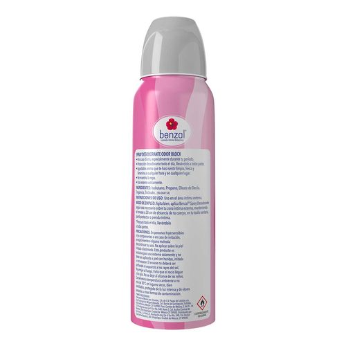 Desodorante Íntimo en Spray Benzal Odor Block Bloquea el Olor 120ml