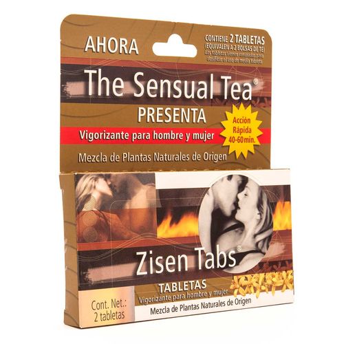 Tabletas The Sensual Tea Vigorizante Zisen Caja con 2 Tabletas
