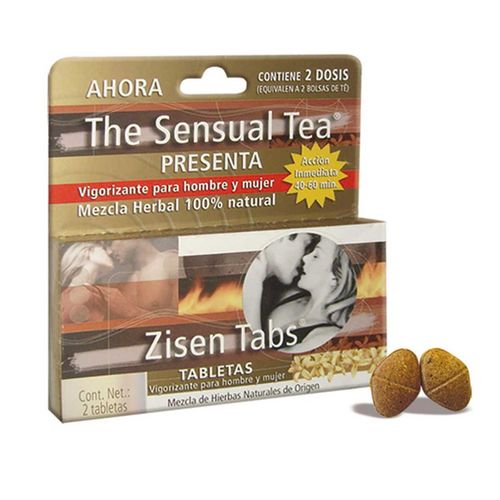 Tabletas The Sensual Tea Vigorizante Zisen Caja con 2 Tabletas