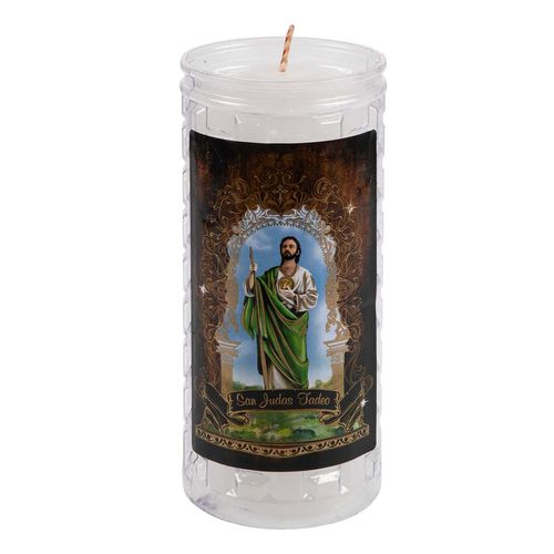 Veladora en Vaso de Plástico Home Line Ecológica Jumbo San Judas Tadeo