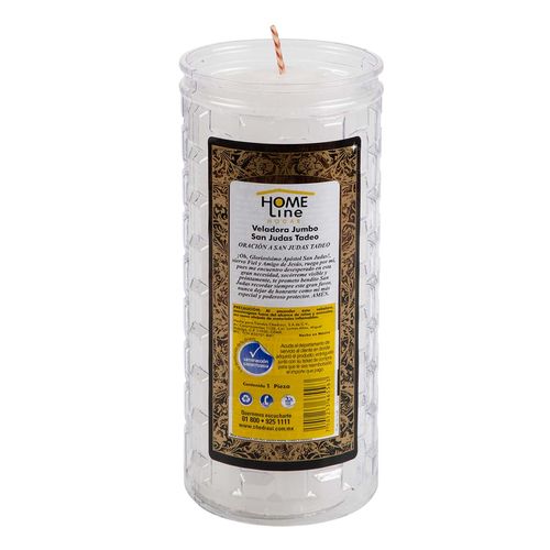 Veladora en Vaso de Plástico Home Line Ecológica Jumbo San Judas Tadeo