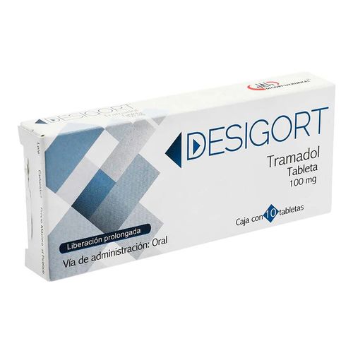 Tabletas Genéricas Tramadol 100mg Caja con 10 Tabletas