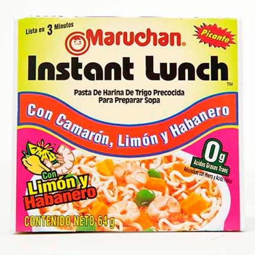 Sopa Maruchan Limón Habanero 64g