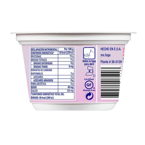 Yogurt FAGE Natural Griego sin Grasa 150g