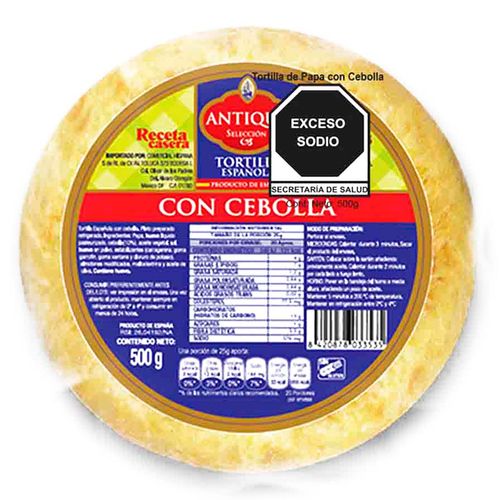Tortilla Antiqua Española Cebolla 500g