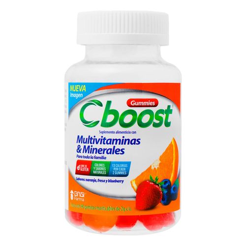 Suplemento Alimenticio C-Boost Gummies Multivitaminas y Minerales Frasco 90 Gomitas