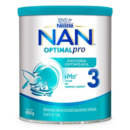 Fórmula Infantil NAN 3 Optimal Pro de 1 a 2 Años 800g