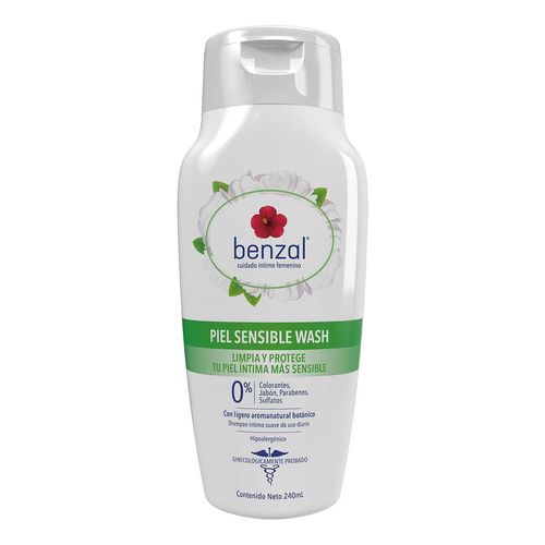 Shampoo Íntimo Benzal Wash Piel Sensible 240ml