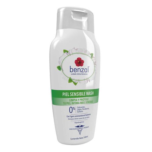 Shampoo Íntimo Benzal Wash Piel Sensible 240ml