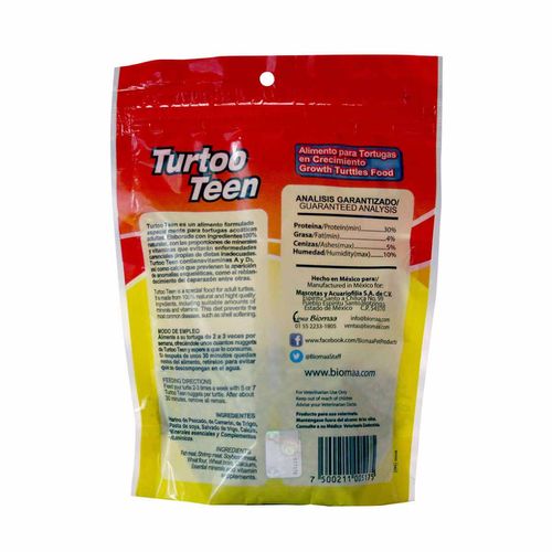 Alimento para Tortuga Biomaa Turtoo Teen 100g.