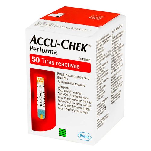 Tiras reactivas Accu Chek Caja con 50 Tiras