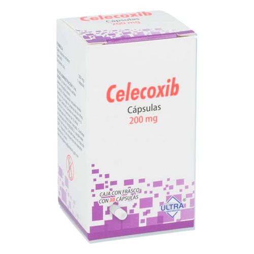 Cápsulas Genéricas Celecoxib 200mg Frasco con 30 Cápsulas